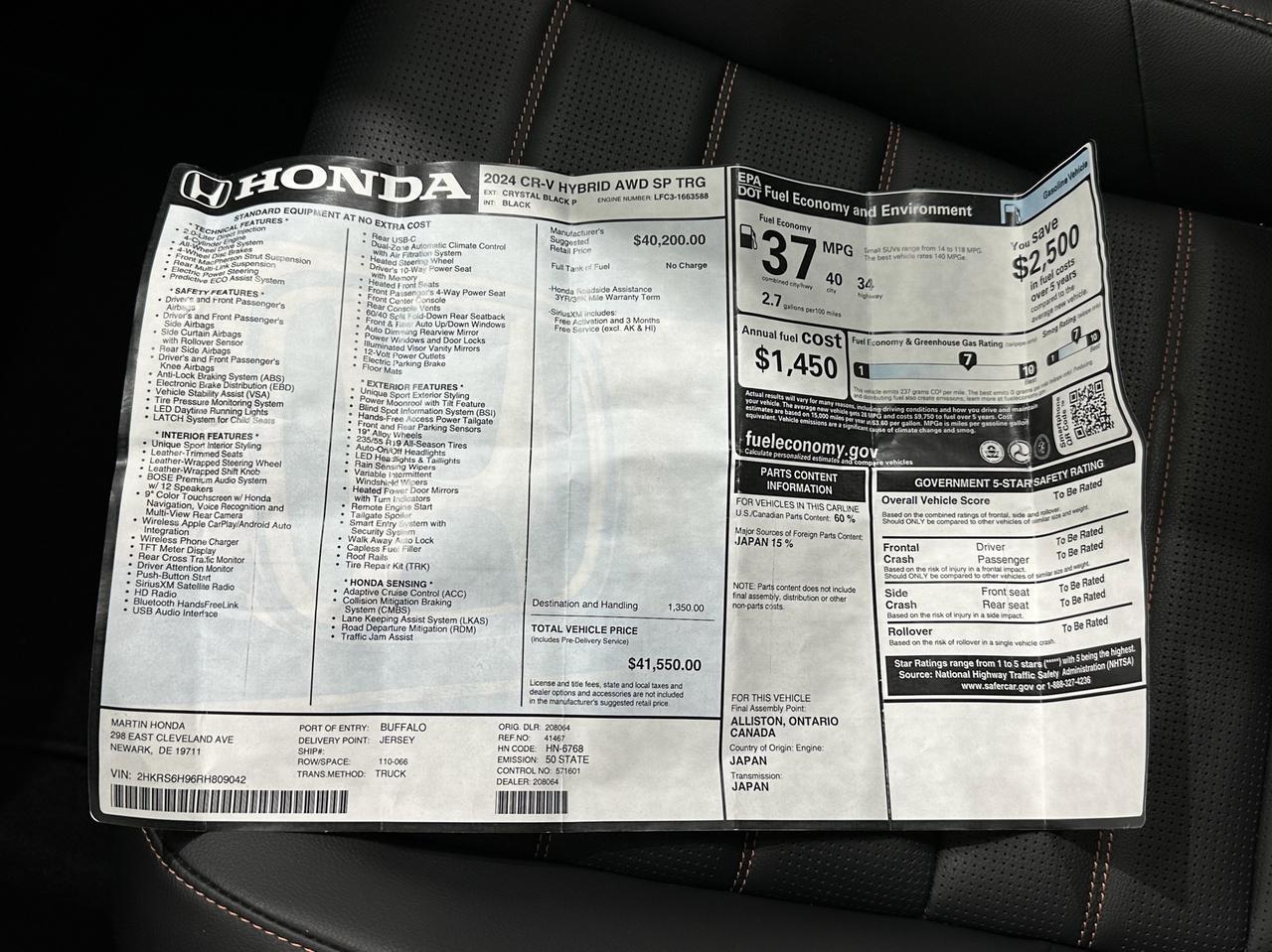 2024 Honda CR-V Hybrid Sport Touring Newark DE