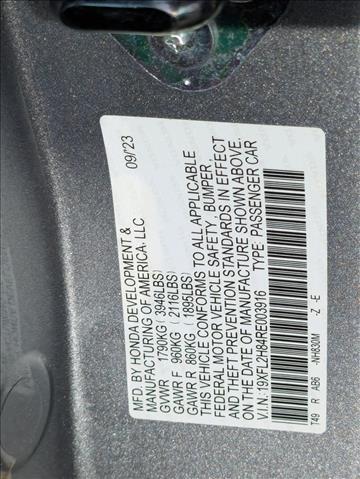 2024 Honda Civic Hatchback Sport Roseville CA