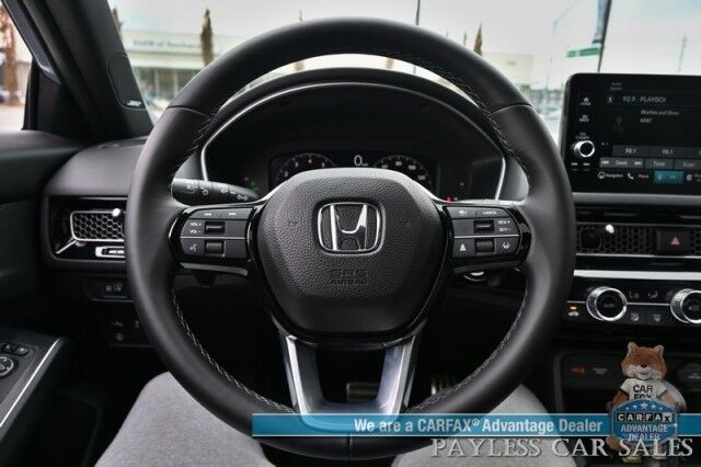 2024 Honda Civic Hatchback Sport Touring / Auto Start / Power & Heated Leather Seats / Sunroof / Navigation / Adaptive Cruise / Lane Depart & Blind Spot Alert / Apple CarPlay & Android Auto / Back Up Camera / 37 MPG / Only 19 Miles / 1-Owner Anchorage AK