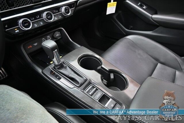 2024 Honda Civic Hatchback Sport Touring / Auto Start / Power & Heated Leather Seats / Sunroof / Navigation / Adaptive Cruise / Lane Depart & Blind Spot Alert / Apple CarPlay & Android Auto / Back Up Camera / 37 MPG / Only 19 Miles / 1-Owner Anchorage AK
