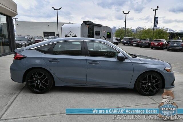 2024 Honda Civic Hatchback Sport Touring / Auto Start / Power & Heated Leather Seats / Sunroof / Navigation / Adaptive Cruise / Lane Depart & Blind Spot Alert / Apple CarPlay & Android Auto / Back Up Camera / 37 MPG / Only 19 Miles / 1-Owner Wasilla AK