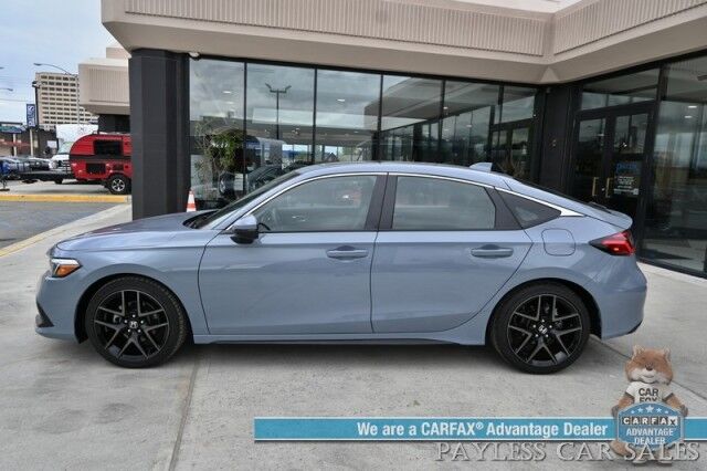 2024 Honda Civic Hatchback Sport Touring / Auto Start / Power & Heated Leather Seats / Sunroof / Navigation / Adaptive Cruise / Lane Depart & Blind Spot Alert / Apple CarPlay & Android Auto / Back Up Camera / 37 MPG / Only 19 Miles / 1-Owner Anchorage AK