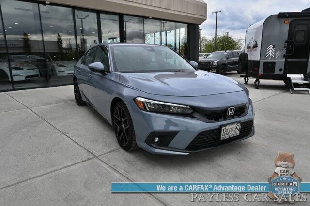 2024 Honda Civic Hatchback Sport Touring / Auto Start / Power & Heated Leather Seats / Sunroof / Navigation / Adaptive Cruise / Lane Depart & Blind Spot Alert / Apple CarPlay & Android Auto / Back Up Camera / 37 MPG / Only 19 Miles / 1-Owner Wasilla AK