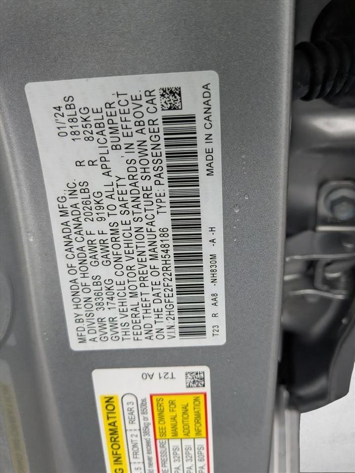 2024 Honda Civic Sedan LX Roseville CA