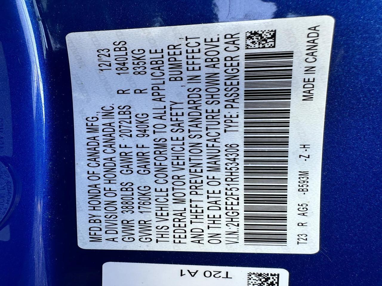 2024 Honda Civic Sedan Sport San Clemente CA