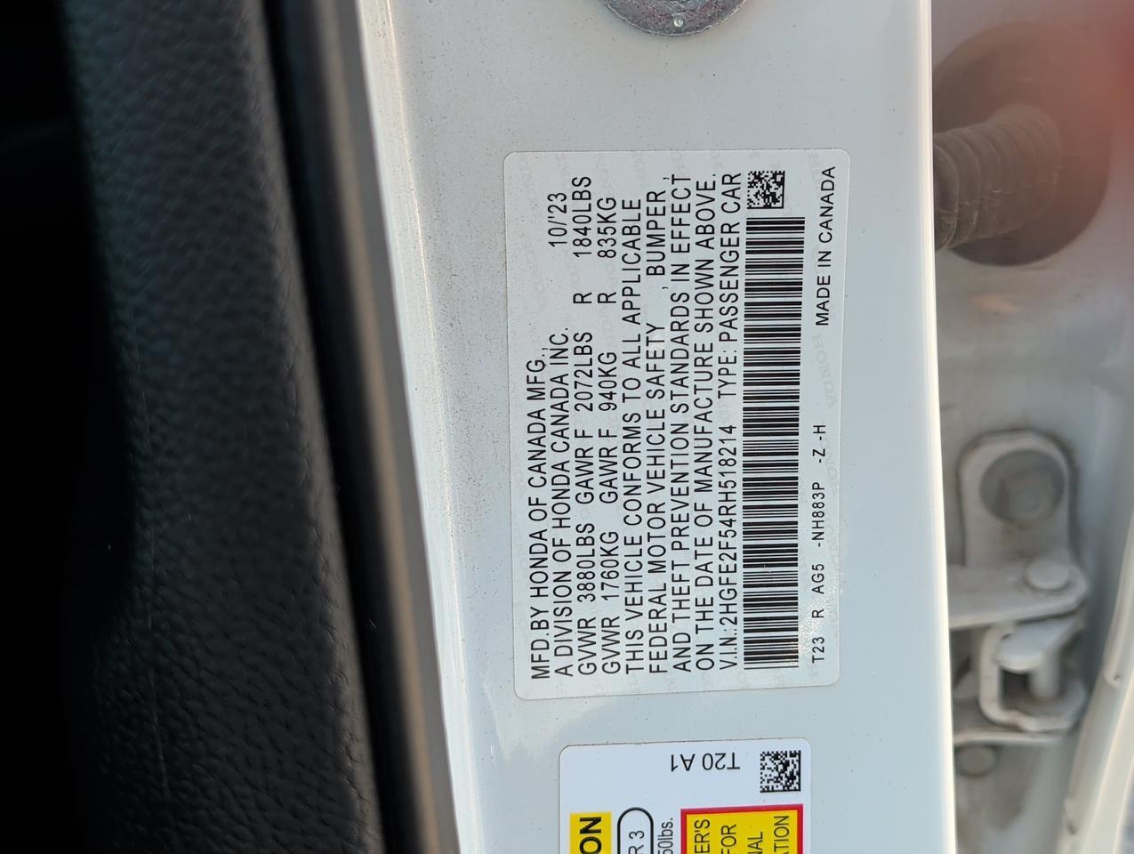 2024 Honda Civic Sedan Sport San Juan TX