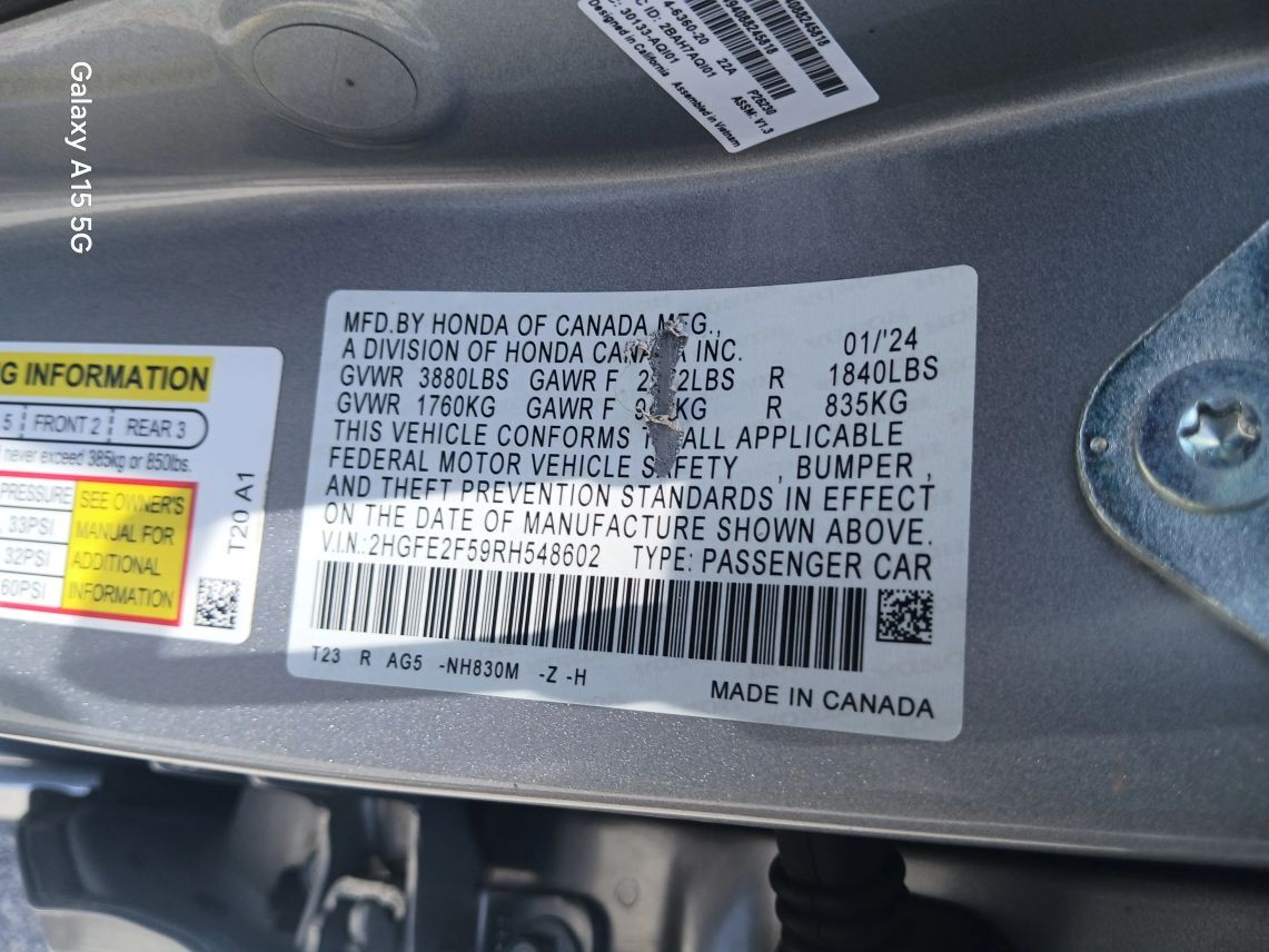 2024 Honda Civic Sport Sedan 4D Maitland FL