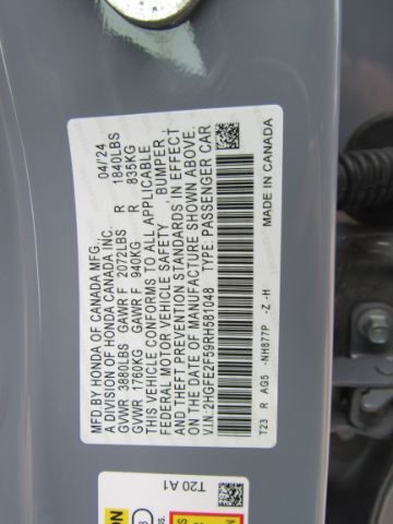 2024 Honda Civic Sport Sedan Plano TX
