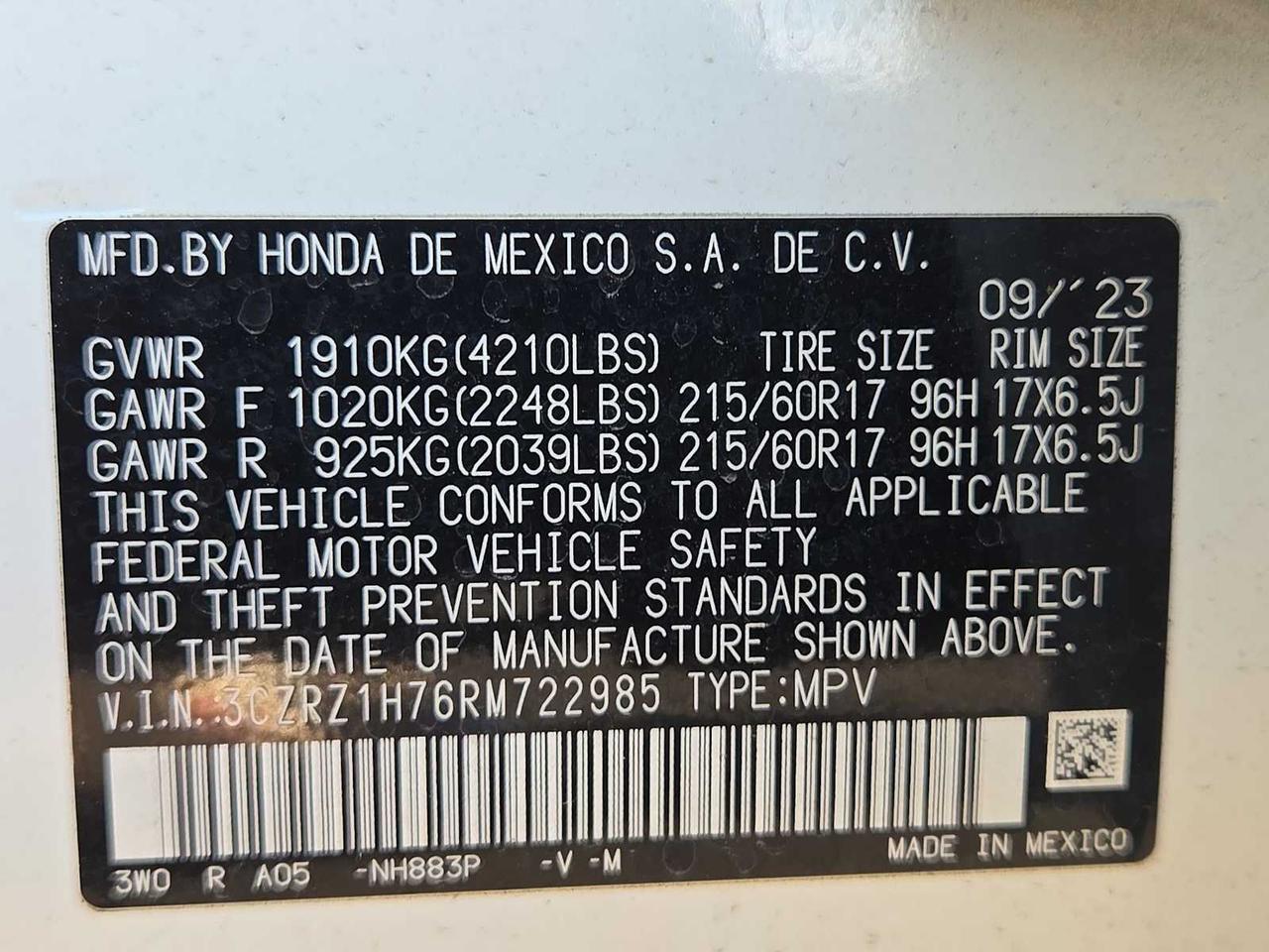 2024 Honda HR-V EX-L Irving TX