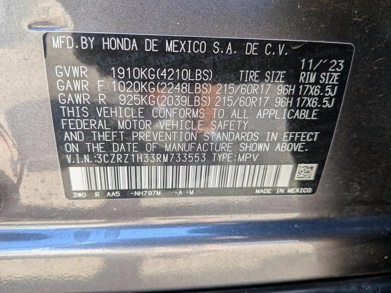 2024 Honda HR-V LX Roseville CA