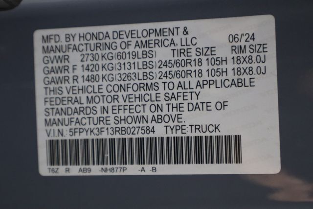 2024 Honda Ridgeline Sport Raleigh NC