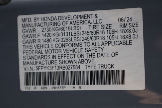 2024 Honda Ridgeline Sport Raleigh NC