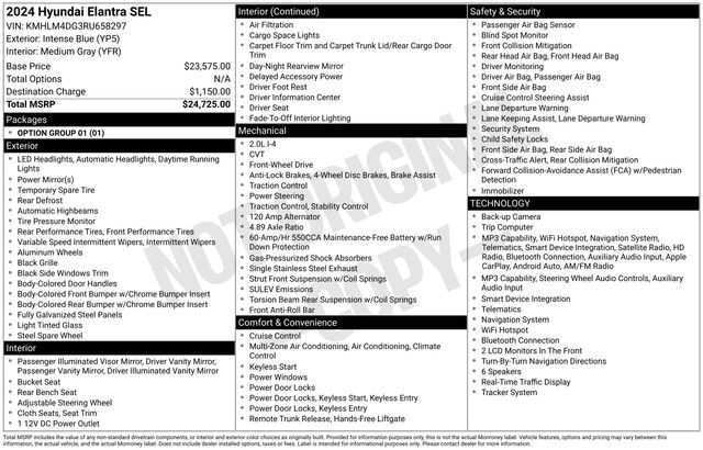 2024 Hyundai Elantra SEL Raleigh NC