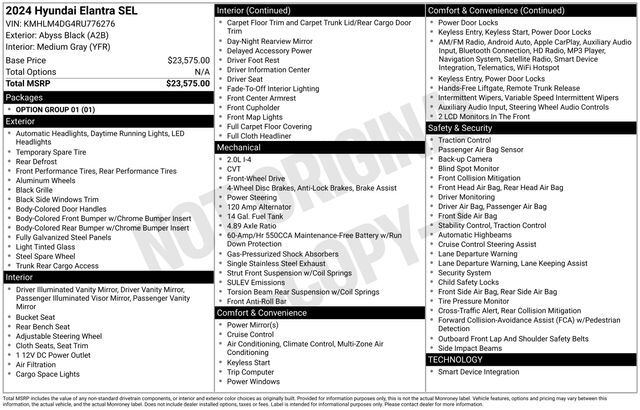 2024 Hyundai Elantra SEL Raleigh NC