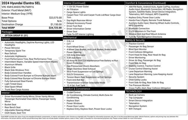 2024 Hyundai Elantra SEL Raleigh NC