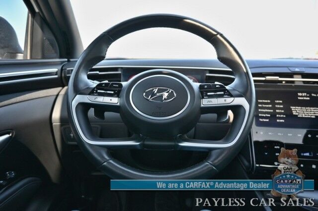 2024 Hyundai Santa Cruz Limited / AWD / Auto Start / Crew Cab / Heated & Cooled Leather Seats / Heated Steering Wheel / Sunroof / Lane Departure & Blind Spot / Apple CarPlay & Android Auto / 360 Camera / Tonneau Cover / 1 Owner Anchorage AK