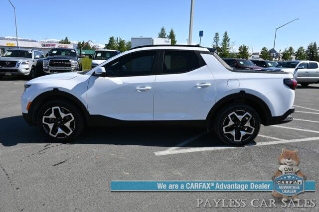 2024 Hyundai Santa Cruz Limited / AWD / Auto Start / Crew Cab / Heated & Cooled Leather Seats / Heated Steering Wheel / Sunroof / Lane Departure & Blind Spot / Apple CarPlay & Android Auto / 360 Camera / Tonneau Cover / 1 Owner Anchorage AK