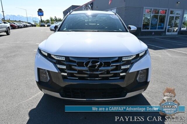 2024 Hyundai Santa Cruz Limited / AWD / Auto Start / Crew Cab / Heated & Cooled Leather Seats / Heated Steering Wheel / Sunroof / Lane Departure & Blind Spot / Apple CarPlay & Android Auto / 360 Camera / Tonneau Cover / 1 Owner Anchorage AK