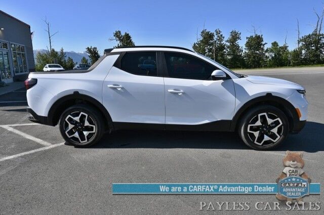 2024 Hyundai Santa Cruz Limited / AWD / Auto Start / Crew Cab / Heated & Cooled Leather Seats / Heated Steering Wheel / Sunroof / Lane Departure & Blind Spot / Apple CarPlay & Android Auto / 360 Camera / Tonneau Cover / 1 Owner Anchorage AK