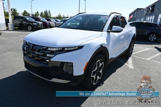 2024 Hyundai Santa Cruz Limited / AWD / Auto Start / Crew Cab / Heated & Cooled Leather Seats / Heated Steering Wheel / Sunroof / Lane Departure & Blind Spot / Apple CarPlay & Android Auto / 360 Camera / Tonneau Cover / 1 Owner Anchorage AK