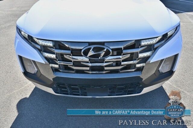 2024 Hyundai Santa Cruz Limited / AWD / Auto Start / Crew Cab / Heated & Cooled Leather Seats / Heated Steering Wheel / Sunroof / Lane Departure & Blind Spot / Apple CarPlay & Android Auto / 360 Camera / Tonneau Cover / 1 Owner Anchorage AK