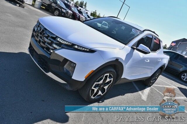 2024 Hyundai Santa Cruz Limited / AWD / Auto Start / Crew Cab / Heated & Cooled Leather Seats / Heated Steering Wheel / Sunroof / Lane Departure & Blind Spot / Apple CarPlay & Android Auto / 360 Camera / Tonneau Cover / 1 Owner Anchorage AK