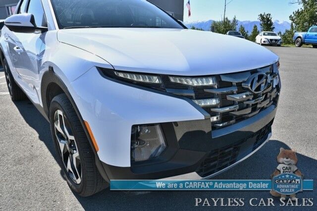 2024 Hyundai Santa Cruz Limited / AWD / Auto Start / Crew Cab / Heated & Cooled Leather Seats / Heated Steering Wheel / Sunroof / Lane Departure & Blind Spot / Apple CarPlay & Android Auto / 360 Camera / Tonneau Cover / 1 Owner Anchorage AK