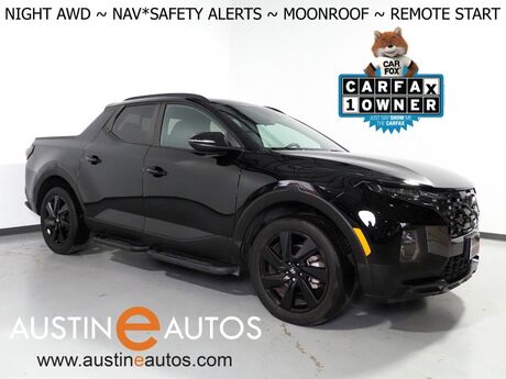 2024 Hyundai Santa Cruz NIGHT AWD *NAVIGATION, SAFETY ALERTS, BACKUP-CAMERA, COLOR TOUCHSCREEN, MOONROOF, HEATED SEATS, REMOTE START, KEYLESS ENTRY, WIRELESS CHARGING, ANDROID & APPLE Round Rock TX