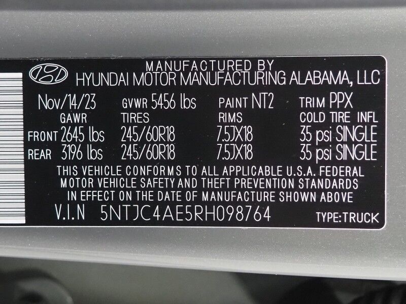 2024 Hyundai Santa Cruz SEL *NAVIGATION, SAFETY ALERTS, BACKUP-CAMERA, COLOR TOUCHSCREEN, MOONROOF, HEATED SEATS, REMOTE START, TONNEAU COVER, WIRELESS CHARGING, ANDROID & APPLE Round Rock TX