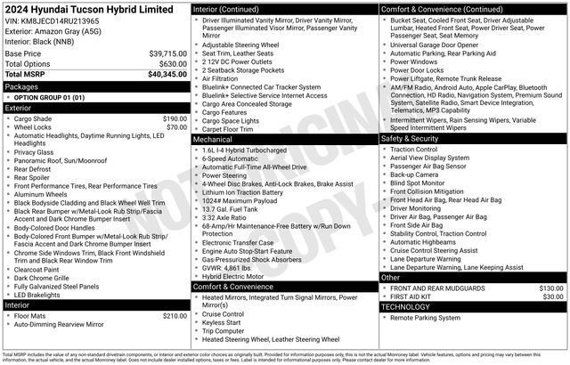 2024 Hyundai Tucson Hybrid Limited Raleigh NC