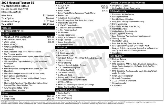 2024 Hyundai Tucson SE Raleigh NC