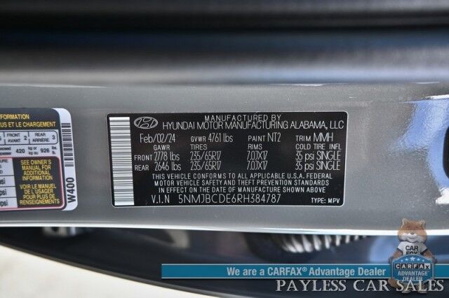2024 Hyundai Tucson SEL / AWD / Auto Start / Power & Heated Cloth Seats / Adaptive Cruise Control / Lane Departure & Blind Spot Alert / Apple CarPlay & Android Auto / USB Input / Back Up Camera / 29 MPG / 1-Owner Anchorage AK