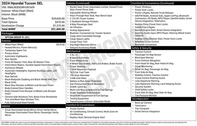 2024 Hyundai Tucson SEL Raleigh NC
