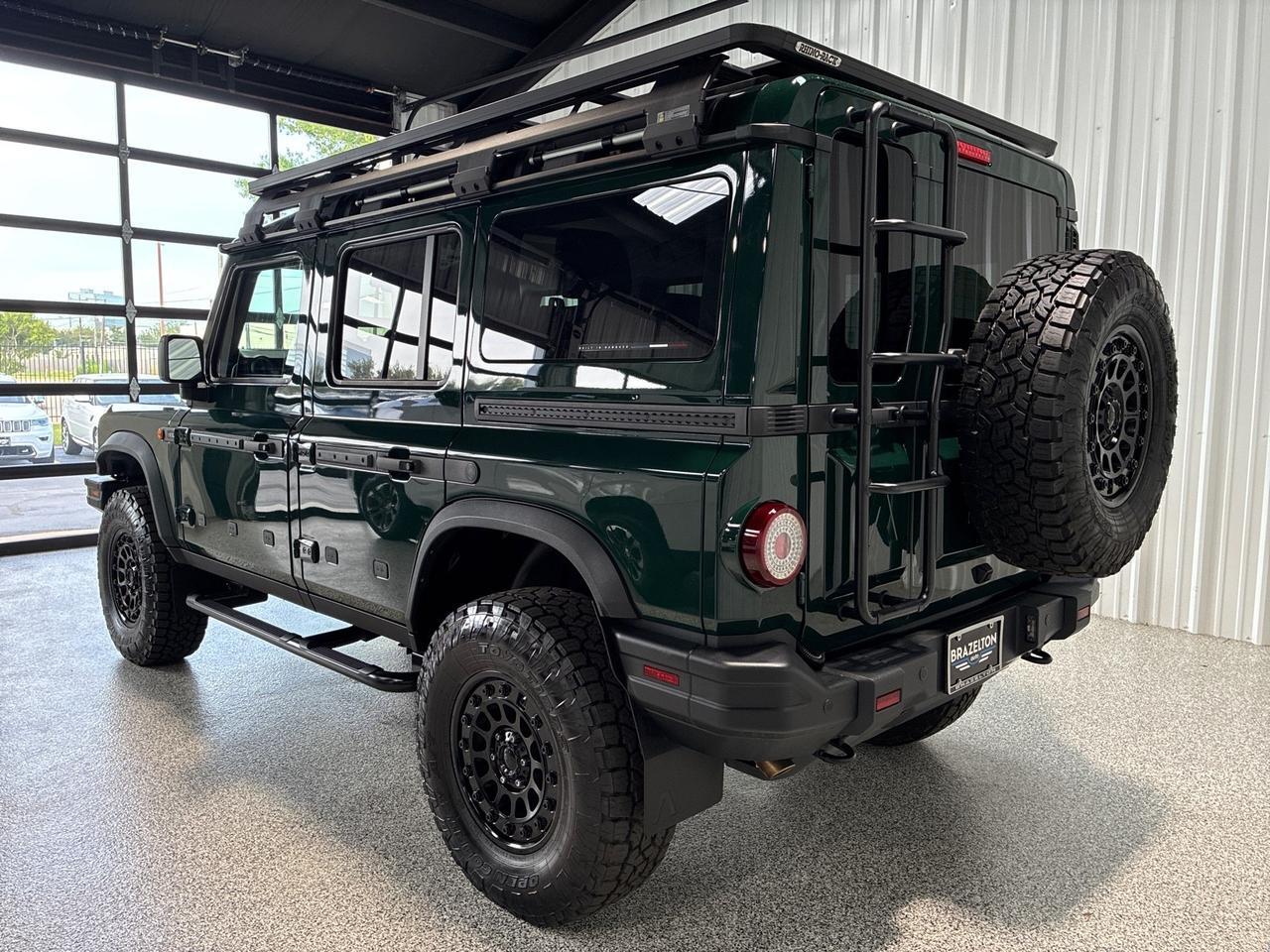 2024 INEOS Grenadier Custom Leather, Eibach Lift, Black Rhino Wheels w/ Toyo Open Country A/Ts, Rhino Rack Roof Rack w/ Light Bar, Baja Design LP6 Lights Houston TX