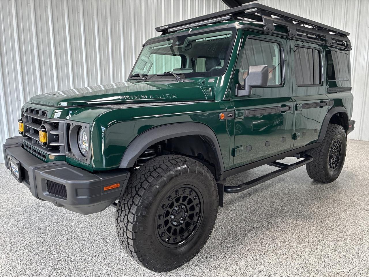 2024 INEOS Grenadier Custom Leather, Eibach Lift, Black Rhino Wheels w/ Toyo Open Country A/Ts, Rhino Rack Roof Rack w/ Light Bar, Baja Design LP6 Lights Houston TX