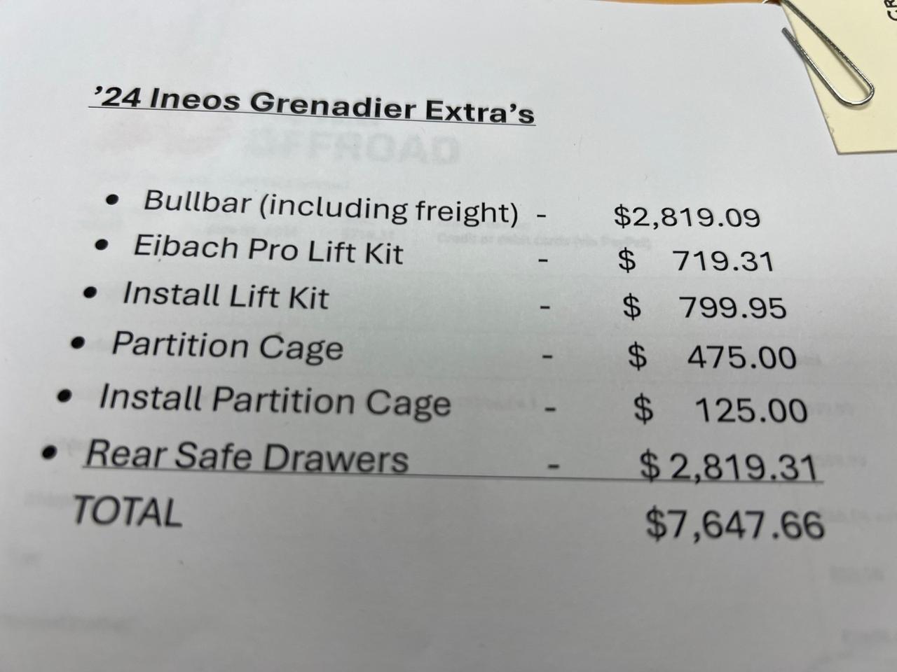 2024 INEOS Grenadier Fieldmaster Edition, Eibach Lift, Bull Bar, Cargo Drawer, Tow Pkgs Houston TX