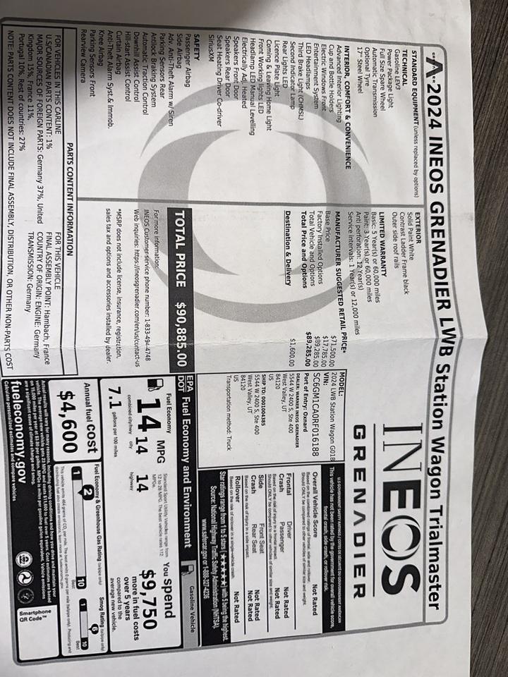 2024 INEOS Grenadier Trialmaster Edition West Valley UT