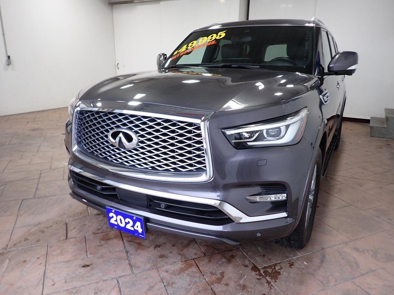 2024 INFINITI QX80 LUXE 4WD LEATHER NAVI SUNROOF 7 PASS Listowel ON