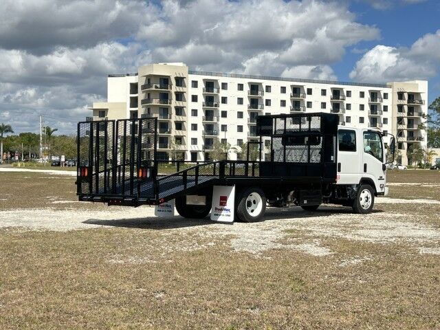 2024 Isuzu NPR-HD Crew cab 14 + 5 Steel Landscape Flatbed Dove Tail. Miami FL