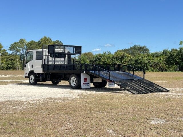 2024 Isuzu NPR-HD Crew cab 14 + 5 Steel Landscape Flatbed Dove Tail. Miami FL