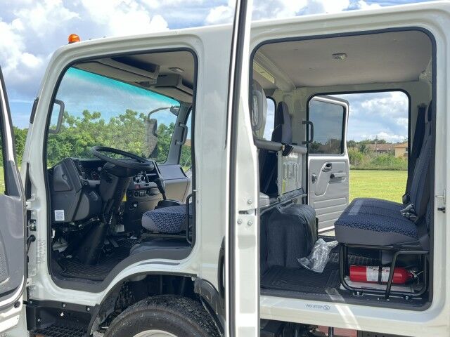 2024 Isuzu NPR-HD Crew cab 14 + 5 Steel Landscape Flatbed Dove Tail. Miami FL