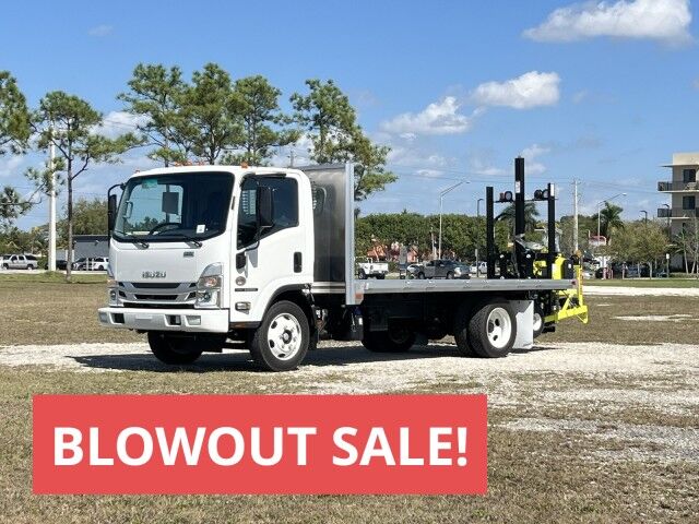 2024 Isuzu NRR - BLOWOUT SALE - 14' Aluminum Flatbed Truck. BURRO forklift NOT included
