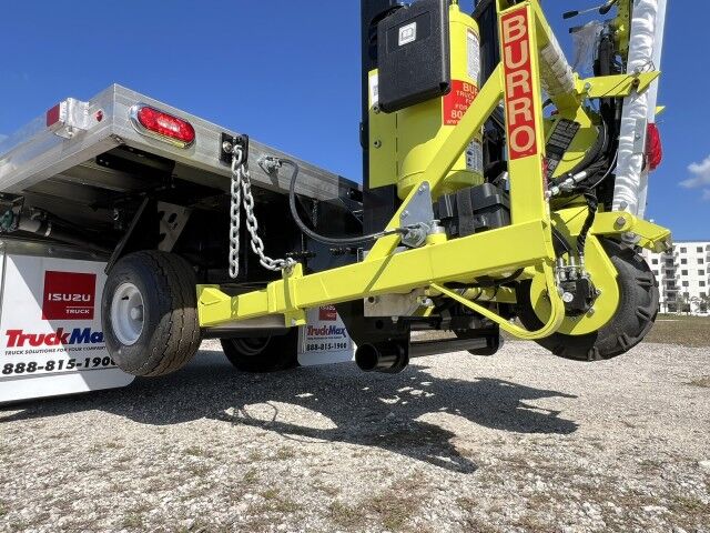 2024 Isuzu NRR 14' Aluminum Flatbed Truck with 3,000 lbs. Donkey Burro Truck Mounted Forklift Homestead FL