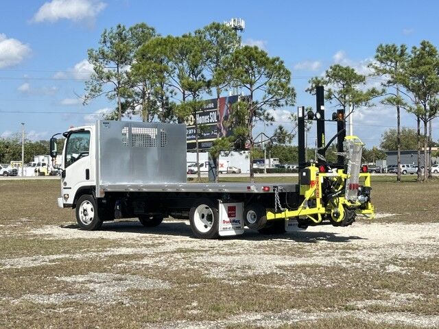 2024 Isuzu NRR 14' Aluminum Flatbed Truck with 3,000 lbs. Donkey Burro Truck Mounted Forklift