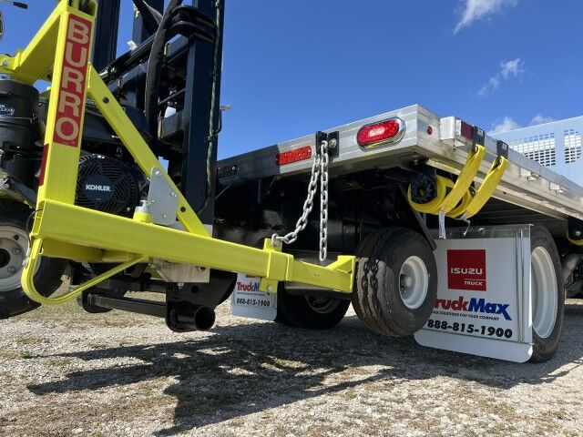 2024 Isuzu NRR 14' Aluminum Flatbed Truck with 3,000 lbs. Donkey Burro Truck Mounted Forklift Homestead FL