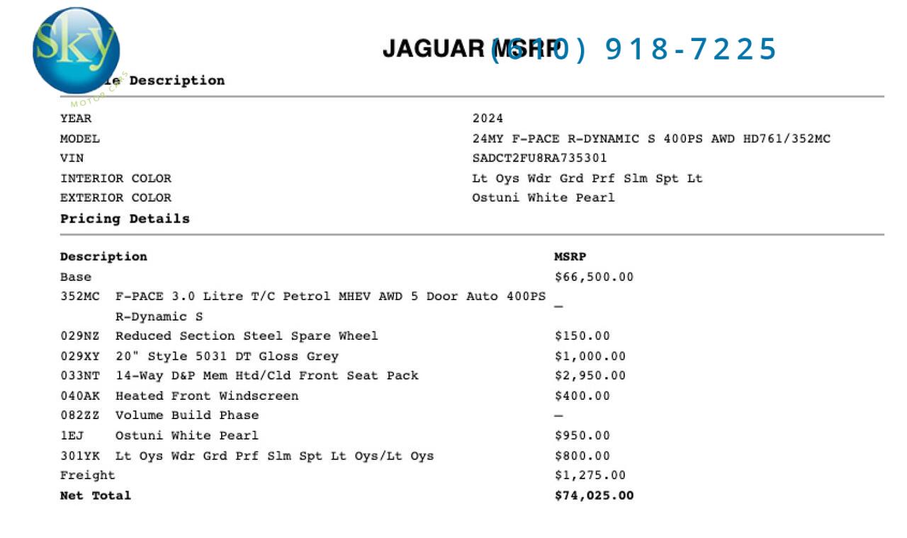 2024 Jaguar F-PACE AWD R-Dynamic S West Chester PA