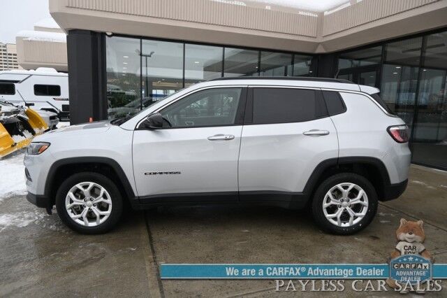 2024 Jeep Compass Latitude / 4X4 / Premium Cloth Seats / Power Mirrors, Windows, & Locks / Forward Collision & Blind Spot Alert / Apple CarPlay & Android Auto / Back Up Camera / Cruise Control / Keyless Entry & Start / 32 MPG / 1-Owner Anchorage AK
