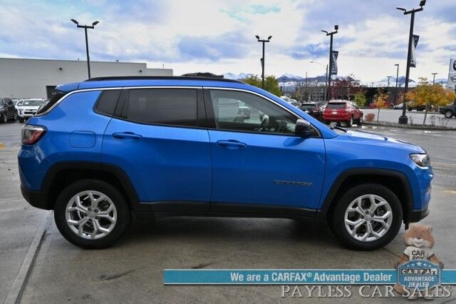 2024 Jeep Compass Latitude / 4X4 / Premium Cloth Seats / Power Mirrors, Windows, & Locks / Lane Departure & Blind Spot Alert / Apple CarPlay & Android Auto / Back Up Camera / 32 MPG / 1-Owner Anchorage AK