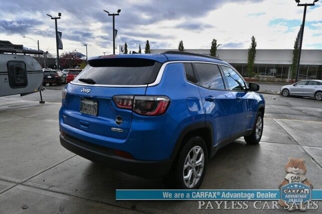 2024 Jeep Compass Latitude / 4X4 / Premium Cloth Seats / Power Mirrors, Windows, & Locks / Lane Departure & Blind Spot Alert / Apple CarPlay & Android Auto / Back Up Camera / 32 MPG / 1-Owner Anchorage AK