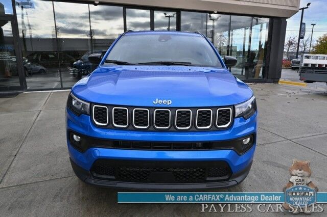 2024 Jeep Compass Latitude / 4X4 / Premium Cloth Seats / Power Mirrors, Windows, & Locks / Lane Departure & Blind Spot Alert / Apple CarPlay & Android Auto / Back Up Camera / 32 MPG / 1-Owner Anchorage AK
